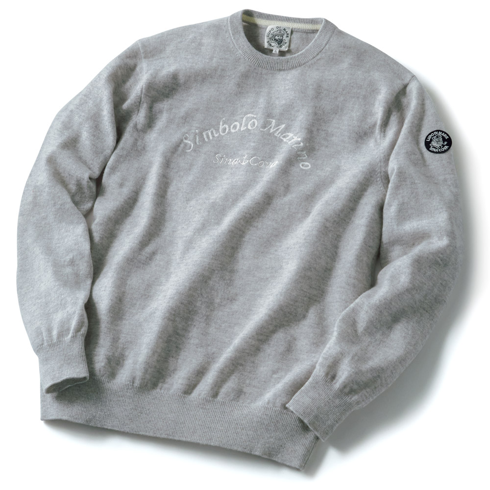 刺しゅう入りカシミヤセーター