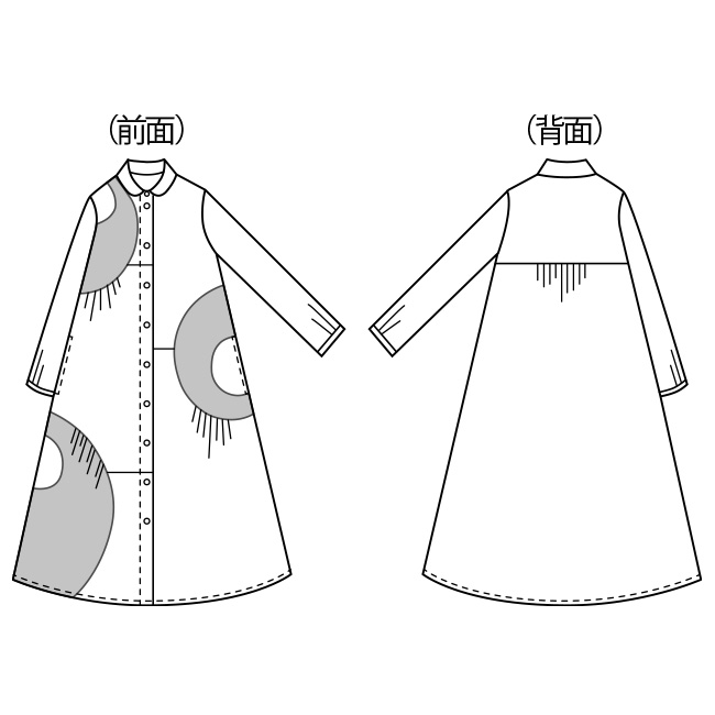 サークル柄ワンピース