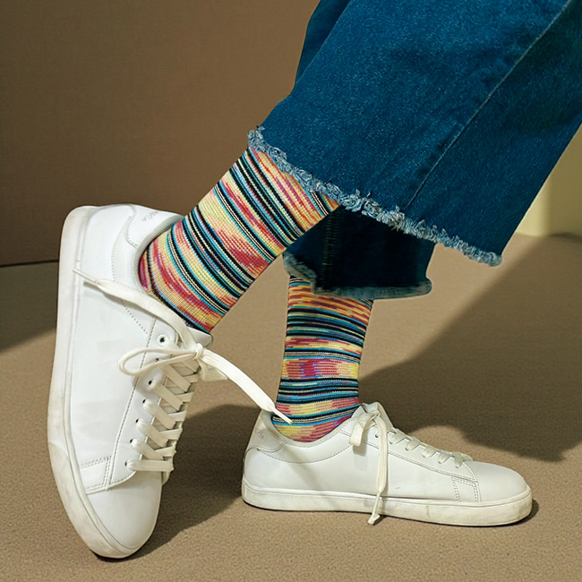 抗菌防臭 綿混着圧ソックス／4種セット