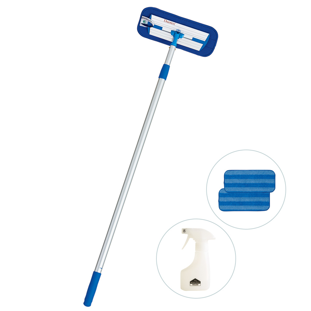〈マイクロシステム社〉マイクロファイバープレミアムモップ／パッド･スプレーボトル付ー