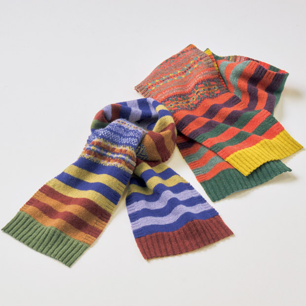 ジャカード編みミニマフラー