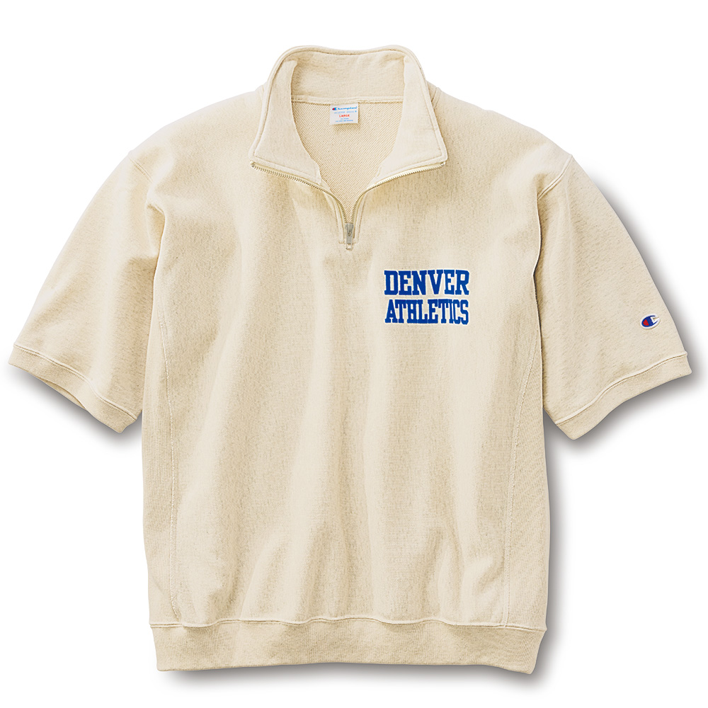 リバーズウィーブ･ハーフジップ半袖スウェットシャツ