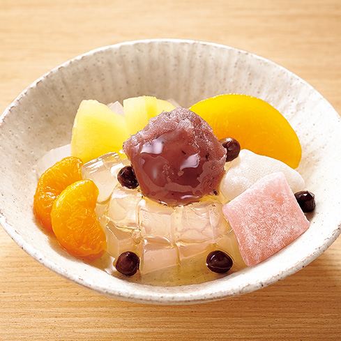 桜餡あんみつ