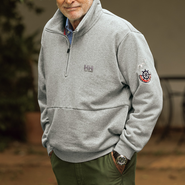 マリンエンブロイド･ハーフジップスウェットプルオーバー