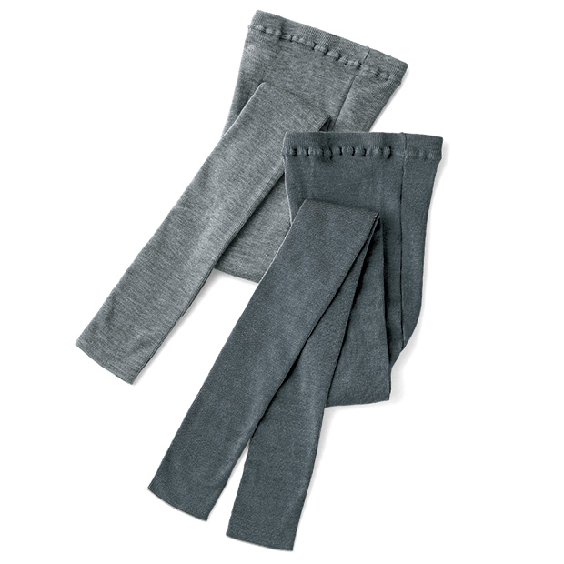 裏シルクのびのび十分丈スパッツ／2色セット