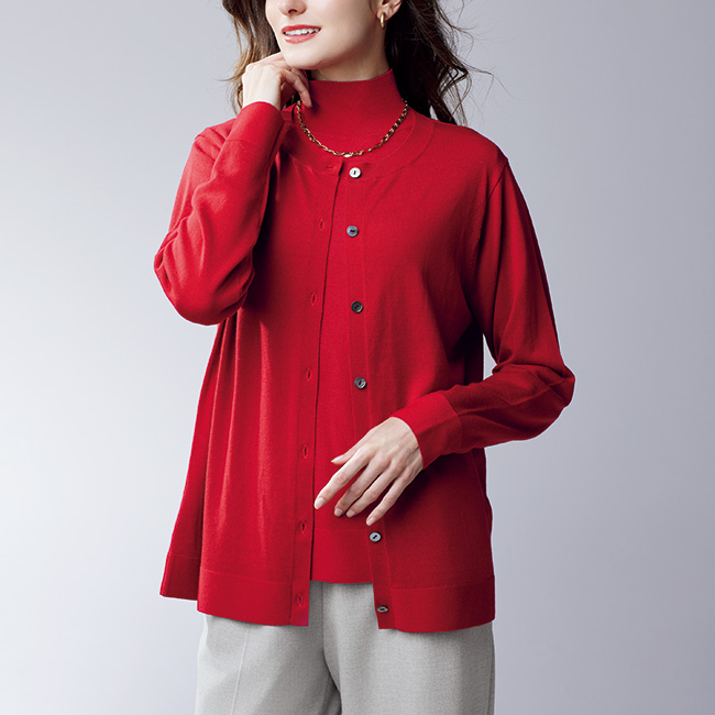 ロロピアーナ糸使用ウールプルオーバー