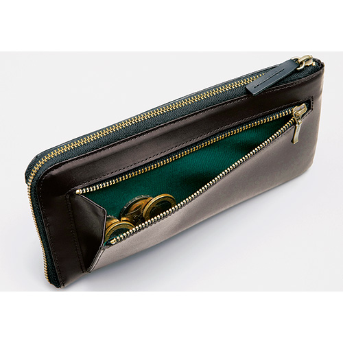 ヨブス工房の生地を使った長財布/L字ファスナー