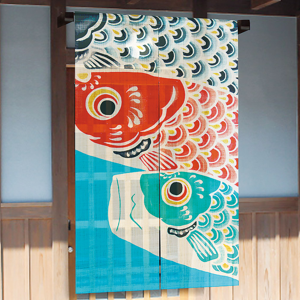 型染のれん／青空鯉