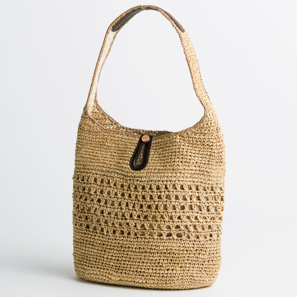 紅茶染めラフィアバッグ