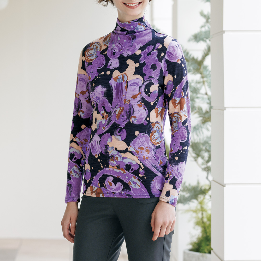 バブル柄プルオーバー