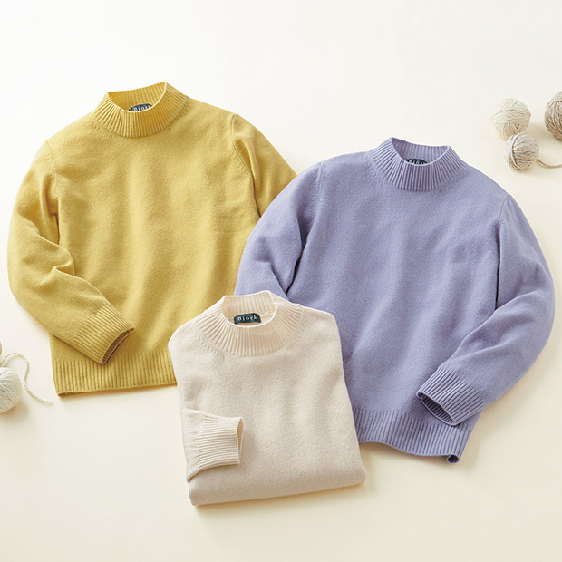 カシミヤハイネックプルオーバー