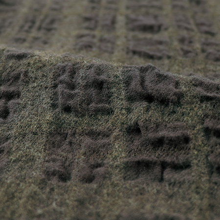 ウール混シャドーチェックワンピース