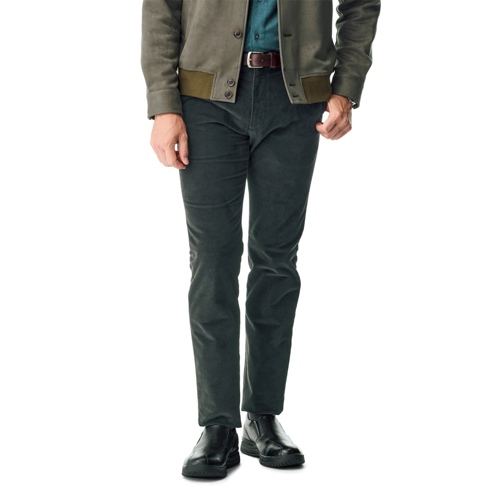 二重織り両面起毛・テーパードパンツ