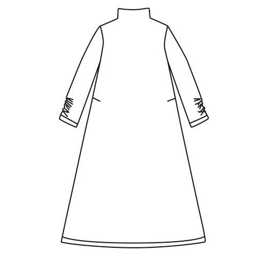 リネアフレスコ ウール混ポンチ・ボトルネックワンピース | ライト