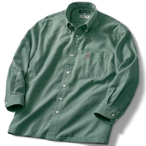 ゲッツナー起毛コットン千鳥チェックシャツ