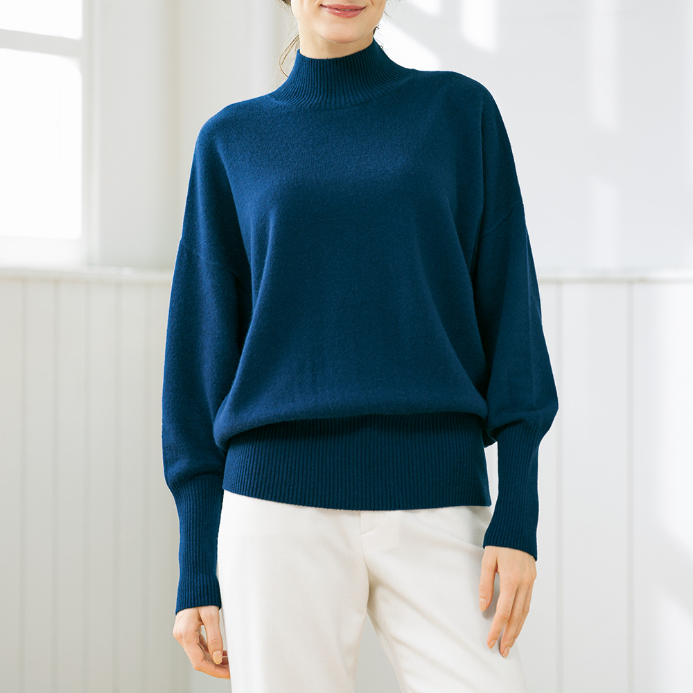 カシミヤドロップショルダープルオーバー