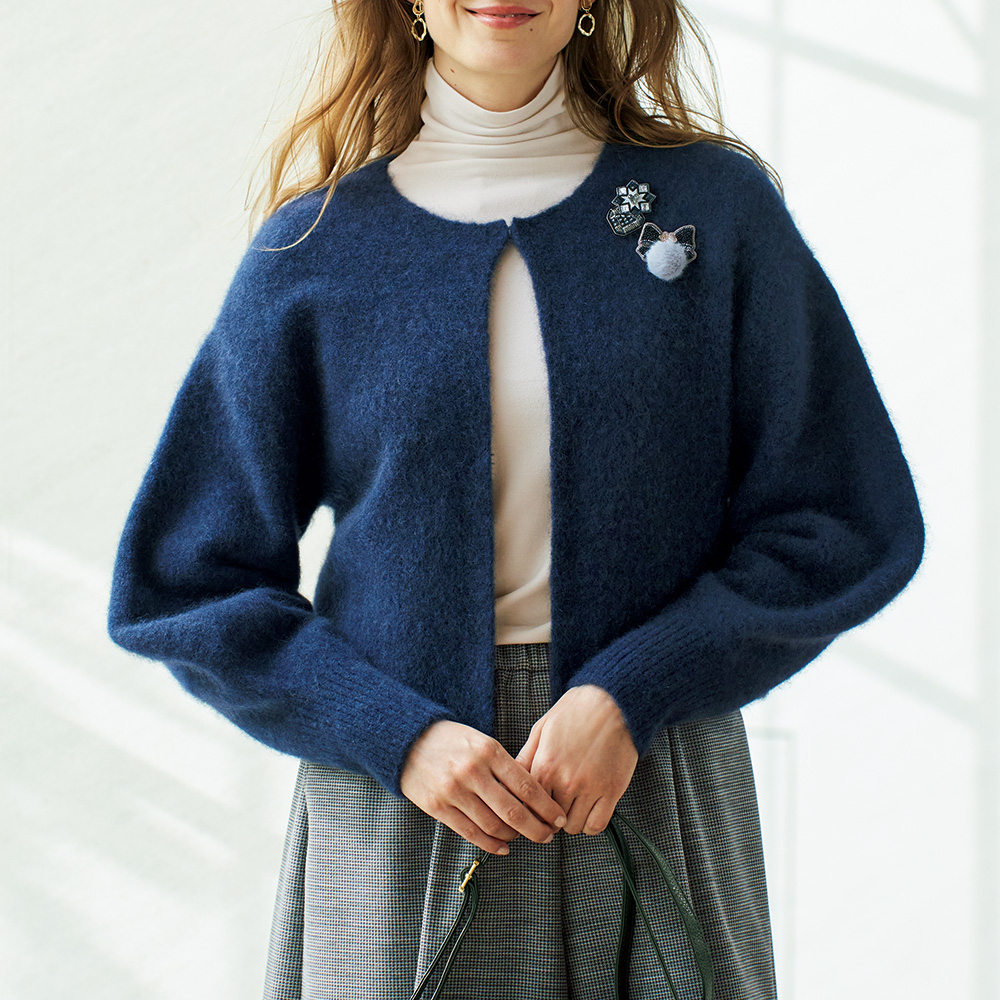 シャギーニットカーディガン