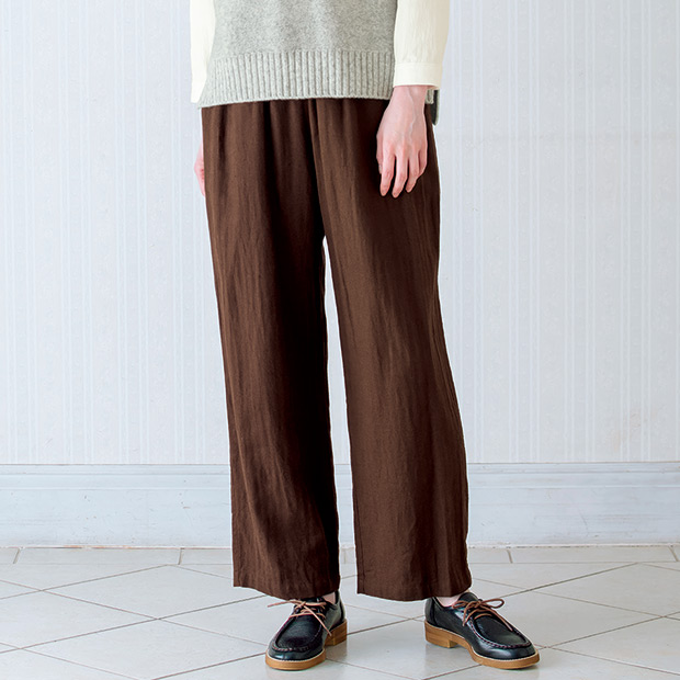 リネンコットンイージーパンツ