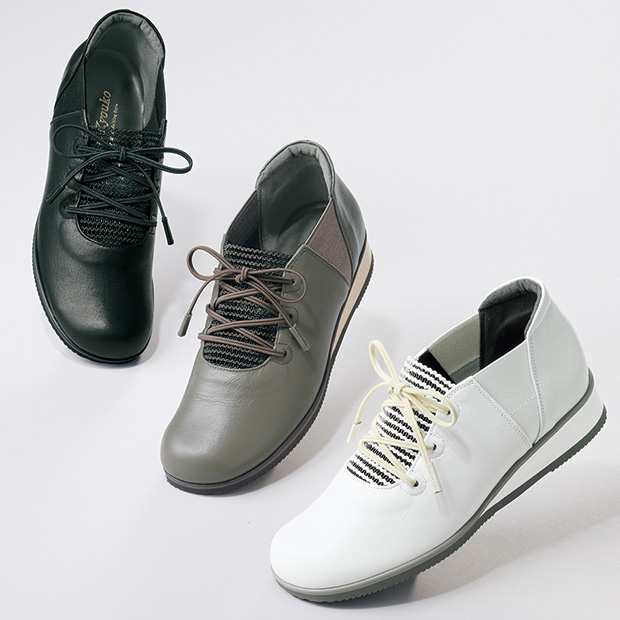 軽量レースアップ・スリップオンシューズ