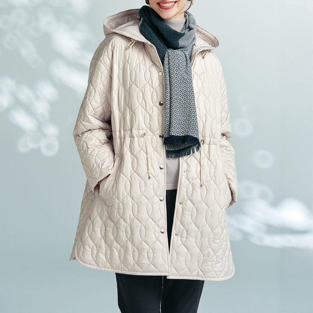 ゆったりキルティングコート