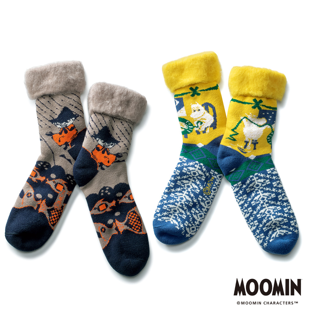 もこもこルームソックス/ムーミン2柄セット