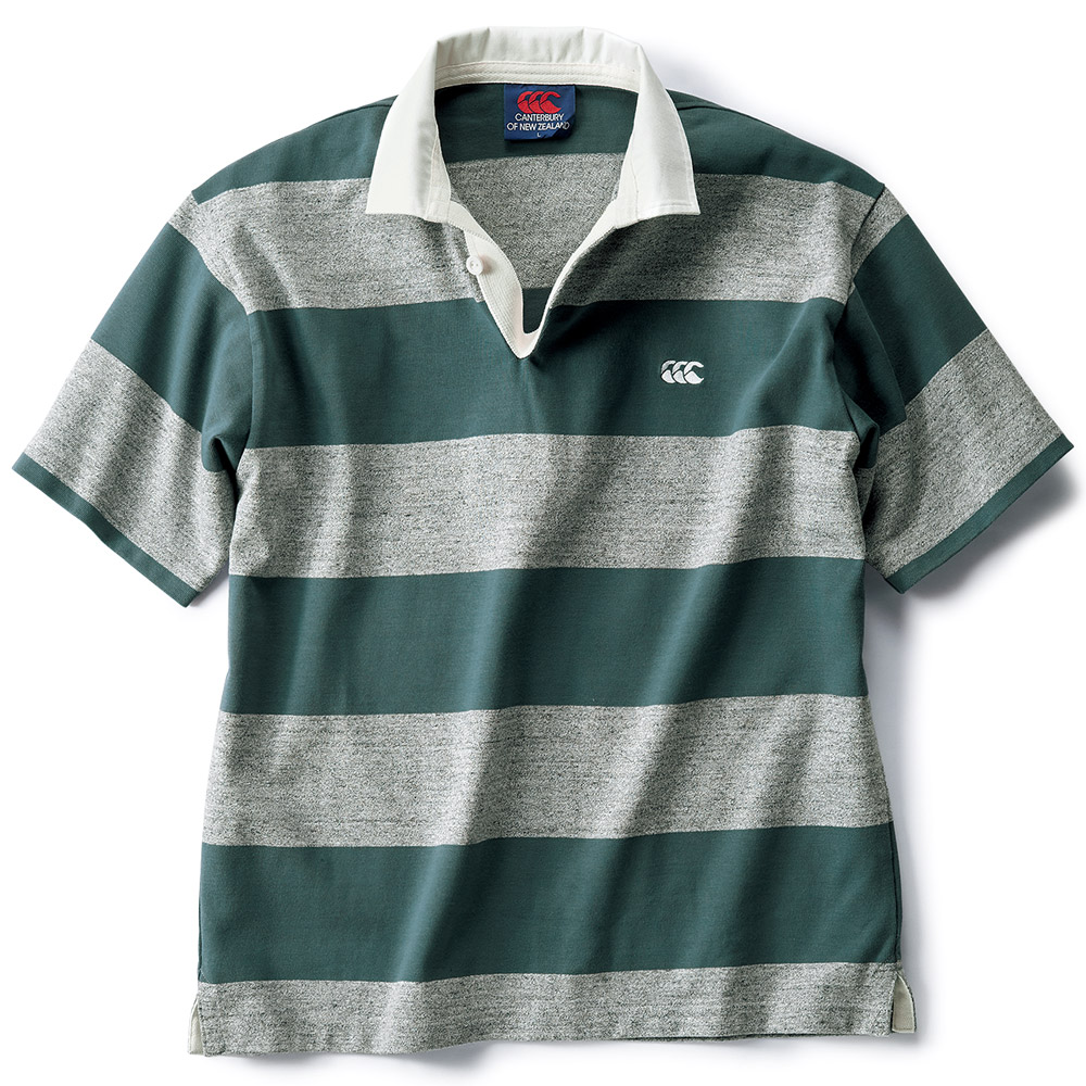 4インチストライプ半袖ラグビージャージー