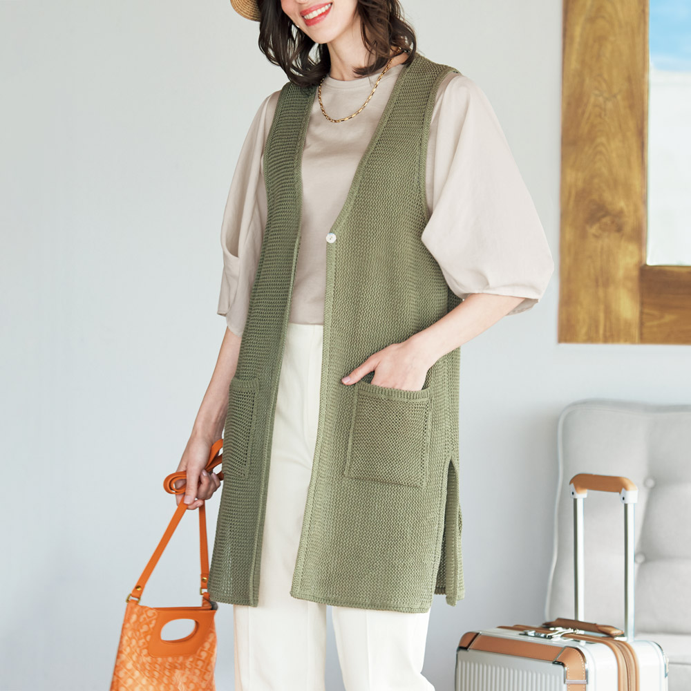 ギマコットンニットベスト