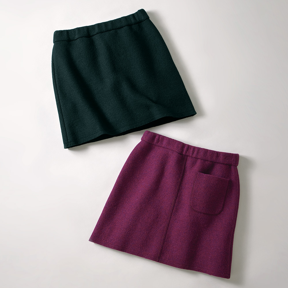 ウール混縮じゅうオーバースカート