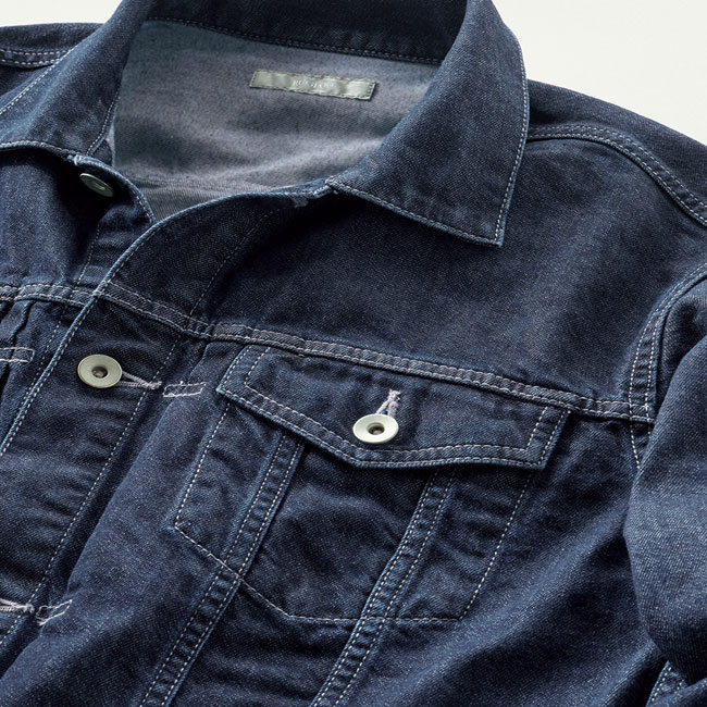 シルク混デニム･Gジャケット