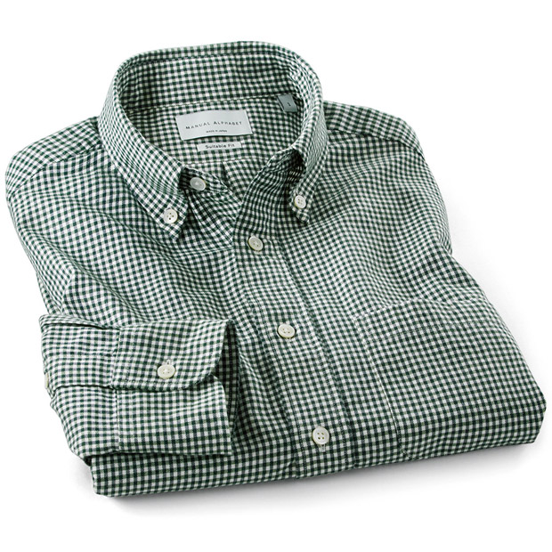 ソフト起毛･ギンガムチェックシャツ