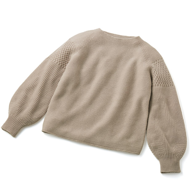 ホールガーメント袖デザインプルオーバー