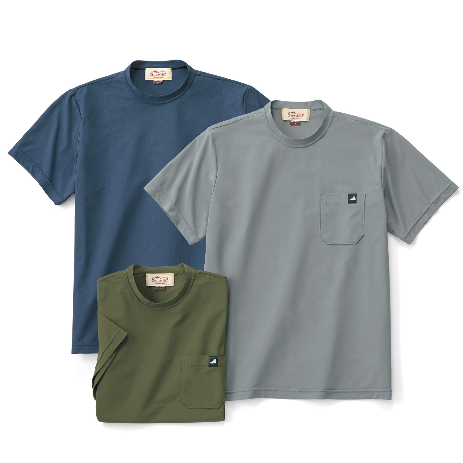 レイブロックポケットTシャツ／3色セット