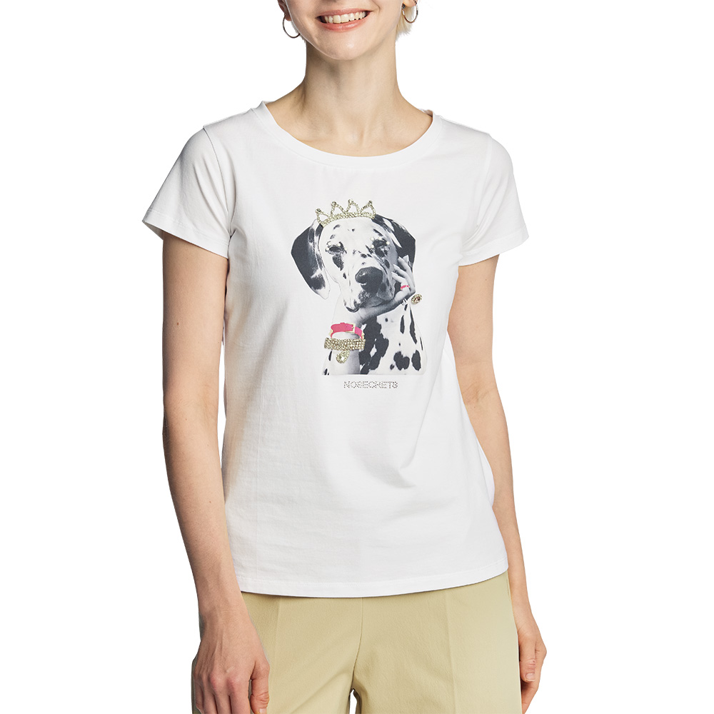 ビジューTシャツ／ダルメシアン