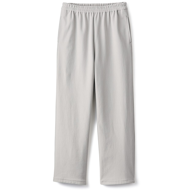 細畝コーデュロイ裏起毛セミワイドパンツ