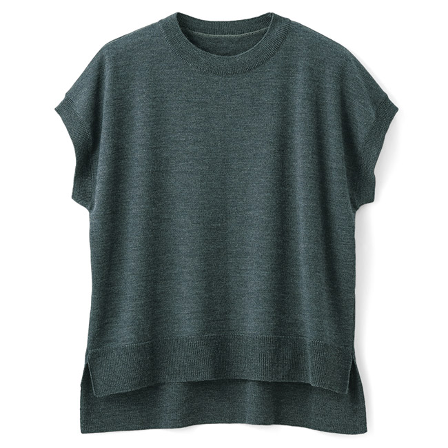 メリノウールニットベスト