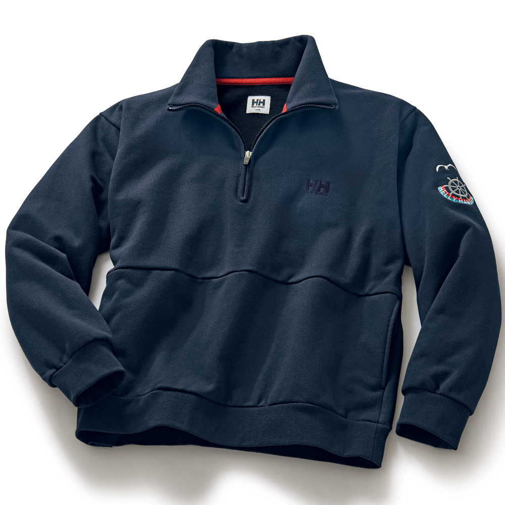 マリンエンブロイド・ハーフジップスウェットプルオーバー