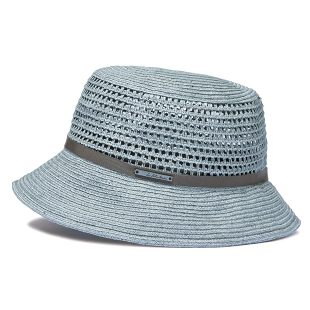 リネン混ブレードの小つばクローシュ