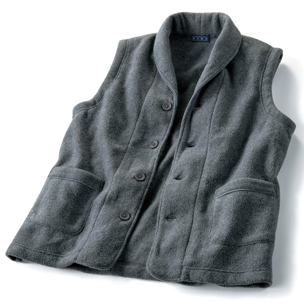 暖かフリース・リラックスベスト