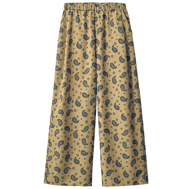 ペイズリー柄プリントパンツ