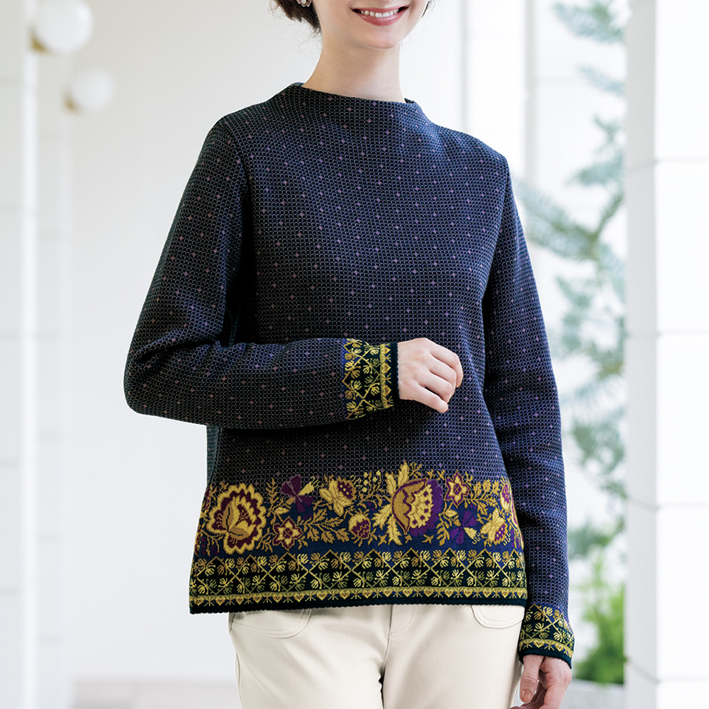 ジャカード編みセーター／当社限定モデル