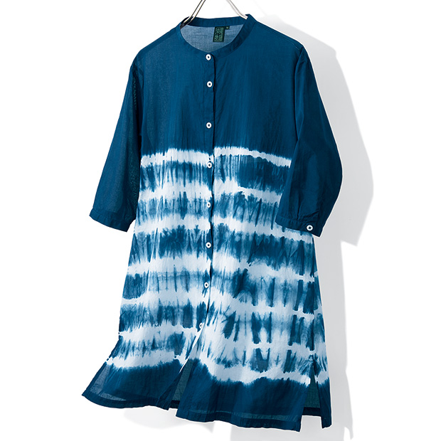 琉球藍染ロングシャツ