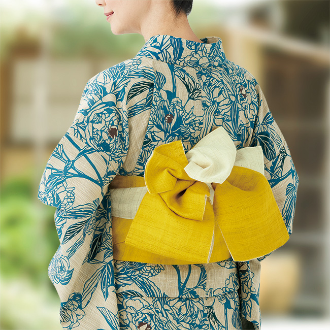奥州小紋浴衣「芍薬」