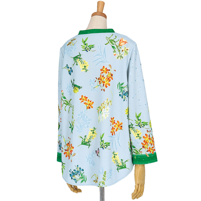 フラワー柄プリントプルオーバー