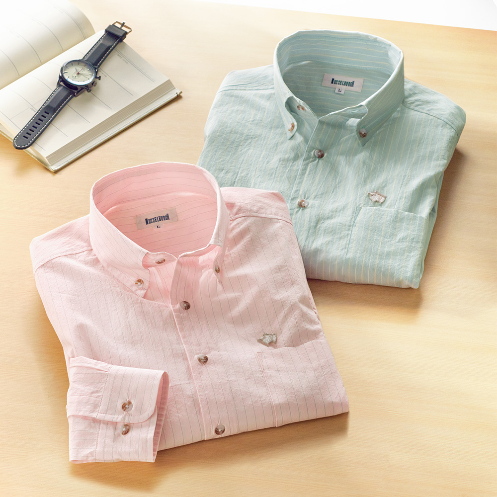 装いを彩るワッシャーストライプシャツ