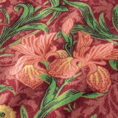 ウォームパイルカバー／シングル／アイリス柄