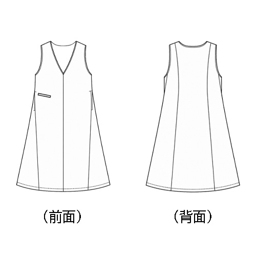 ウール混フレアージャンパースカート