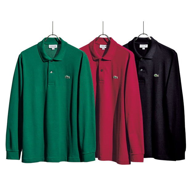 マスターピース･鹿の子長袖ポロシャツ／L1312