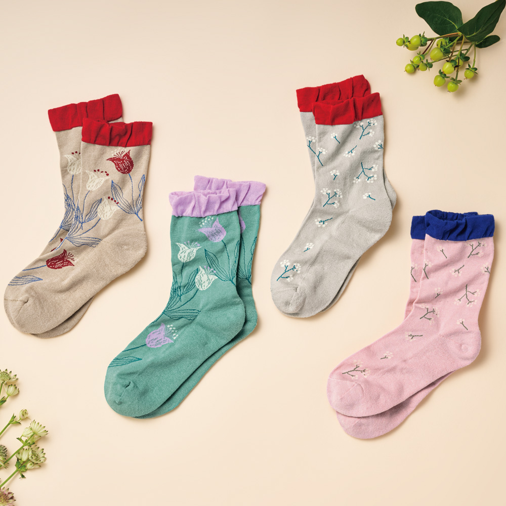 コットン混ソックス／4種セット