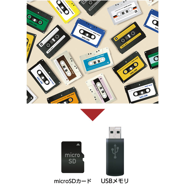 ポータブルカセットテープ変換プレーヤーセット