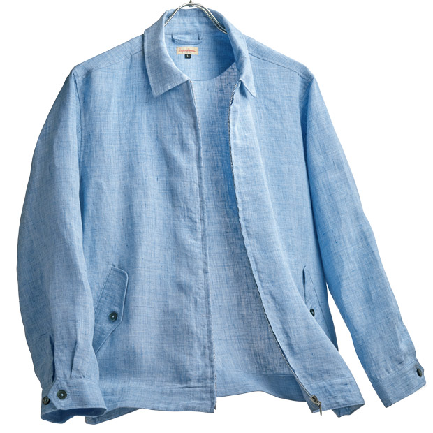 柔らかウォッシュドリネン･軽快ブルゾン